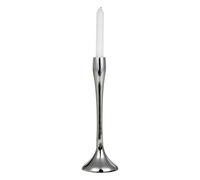 URBNLIVING 26/31cm Tall Metal Candle Taper Stand Holder Candlesticks Set for Candlelight Dinner Table Centrepiece Mantel Wedding Decorative Decor Christmas Party Housewarming Gift (1x Silver large)