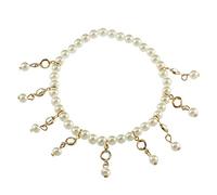 1X Silver Pearl Beaded Stretch Anklet For Women Ankle Bracelet Chain Style Beach Pearl Creative And Exquisite Workmanship Clever treatment