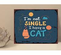 1x Single Have A Cat Quote Metal Plaque Sign Gift House Novelty (mt520) (150mm x 100mm)