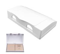 1x Socket Cover Box, Childproof Double-Position Switch Protector Cover 86 Type Electrical Outlet Plug Cover for Home Kitchen Safety (White)