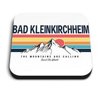 1x Square MDF Magnet 5cm - Bad Kleinkirchheim Mountains Retro Style - Fridge Locker Office Whiteboard Toolbox #60794