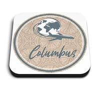 1x Square MDF Magnet 5cm - Columbus Ohio USA American Travel World - Fridge Locker Office Whiteboard Toolbox #59978