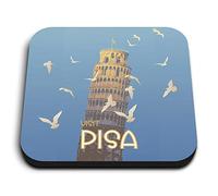 1x Square MDF Magnet 5cm - Pisa Italy Leaning Tower Visit Travel - Fridge Locker Office Whiteboard Toolbox #56727