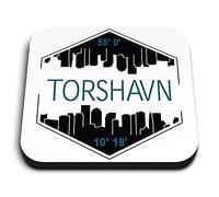 1x Square MDF Magnet 5cm - Tórshavn Capital City Faroe Islands - Fridge Locker Office Whiteboard Toolbox #59992