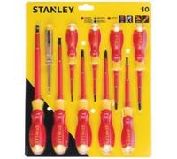 Stanley FatMax VDE Insulated Phillips, Pozi & Slotted Screwdriver Set, 10 Piece