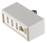 1x TAE F Plug / NFF + Western Socket 6/4 Plug Adapter Distribution Telephone