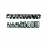 1x Teng Tools 10 Piece E-Torx Bit Skt Set E4-18 DIY Workshop - TM3814