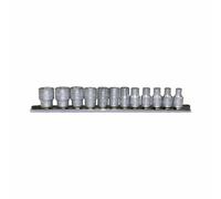 1x Teng Tools 12 Piece 1/4 Drive Sockets Regular 6Pt Set DIY Workshop - TM1412