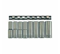 1x Teng Tools 8 Piece 1/2 Drive Socket Set Deep 6Pt DIY Workshop - TM1208-6