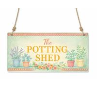 1x The Potting Shed Garden Metal Hanging Sign/Plaque Gift Novelty cpt13