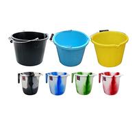 1x Tie Dye Design 1.5 Litre Plastic Water Jug Hair Washing Jug Mixing Mug with 1x Plastic Strong Construction Bucket 3 Gallon 14L Car Wash Bucket for Garden Cleaning Bathroom Kitchen (Random Colours)