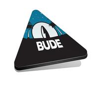 1x Triangle MDF Magnet 6cm - Bude Surfing Beach Palm Trees - Fridge Locker Office Whiteboard Toolbox #60850