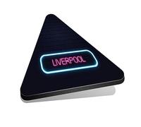 1x Triangle MDF Magnet 6cm - Neon Sign Design Liverpool City England - Fridge Locker Office Whiteboard Toolbox #350255