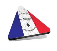 1x Triangle MDF Magnet 6cm - Val Thorens France Flag Circle - Fridge Locker Office Whiteboard Toolbox #60051
