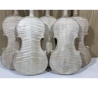 1x Unfinished Violin 4/4 full size with Tiger Flame Maple back Spruce top Handmade Luthier DIY Violin (Fine grain) (Wide grain)