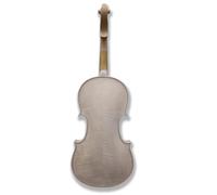 1x Unfinished Violin 4/4 full size with Tiger Flame Maple back Spruce top Handmade Luthier DIY Violin (Fine grain) (Fine grain)