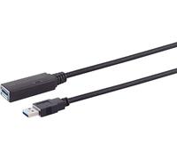 1x USB-A Extension Cable USB 3.0 - SuperSpeed ??5 Gbit/s - Signal Booster - Black - 30 m