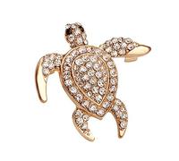 1X Valentine's Day Gift Tortoise Diamond Lapel Pin Enamel Pin Brooch Jewellery Corsage Button Dress Scarf Shawl Clip Bag Ornament Durable Comfortable