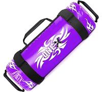 1x Weighted Power Bag Heavy Filled Sandbag With Multi-Grips Workout Fitness Exercise Best Gym Equipment for Strength Training Powerlifting Home Gym Running (PURPLE, 15KG)