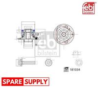 1X WHEEL BEARING KIT FOR OPEL ASTRA K FEBI BILSTEIN 181034 FITS FRONT AXLE