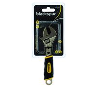 1x Yellow 15cm Forged Steel Adjustable Wrench - Universal Adjustable Wheel Nut Pipe Spanner Car Tool - by Blackspur