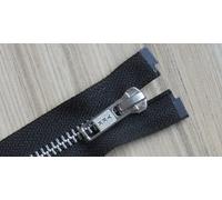 1x YKK No.5 Black Metal Open End Zip (18"/46cm)