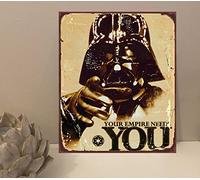 1x Your Empire Needs You Vintage Rustic Metal Plaque Sign Gift Novelty (mt813) (150mm x 100mm)
