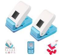 1x0.8 inch Rectangular Postage Stamp Punch, Stamp Cutter for Paper Crafting Scrapbooking Handmade Paper Punch Crafting Scrapbooking, DIY Card Making(2PCS)