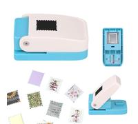 1X0.8Inch Rectangular Postage Stamp Punch, Handmade Paper Punch Scalloped Rectangle Lever Action Craft Punch for Paper Crafting Scrapbooking DIY Card Making Arts Crafts Supplies (DD)