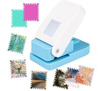 1X0.8inch Rectangular Postage Stamp Punch Lever Action Craft Punch Portable Paper Punch for Paper Crafting Scrapbooking DIY Card Making Arts Crafts Supplies