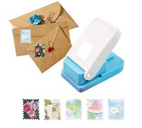 1X0.8inch Rectangular Postage Stamp Puncher Rectangle Lever Action Stamp Punch for Paper Crafting Scrapbooking DIY Card Making Arts Crafts Supplies