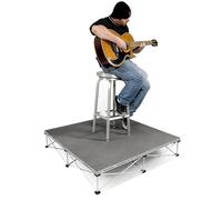 1x1 1.2x1.2m Foldable Small Stage Platform, Connectable Stages Riser Stair Modular System for Performances at School Auditoriums Restaurants Bars(122x122x40cm (48x48x15.7in))