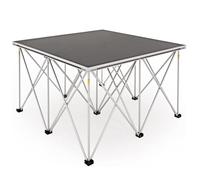 1x1 M Folding Portable Stage Platform, Detachable Small Stage Platform with 20 40 60 80 CM Metal Centipede Riser, Connectable Modular Stage Platform Kit(H40CM/15.7IN,LxW1.22x1.22M/48x48in)