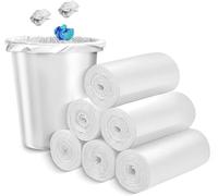 1x100 PCS Bin liners, Pedal Bin Bags, Small Size 40x40x30 CM, Fit for light office and home waste, total 100 bags in 01 Roll, 14L capacity (100 BIn Liners)