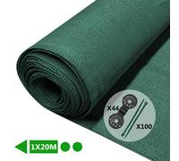 (1x20m, Green) VOUNOT Privacy Netting HDPE Shading Net, 75% Shading Rate