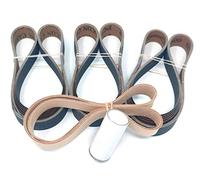 1X30 Knife Sharpening Belt Kit with Super Strop Leather Honing Belt & 15 Pack of Premium Quality Silicon Carbide Sharpening Sanding Belts 600, 800, 1000 Grit