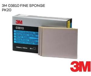 1x3M 03810 SOFTBACK SANDING SPONGE PADS 115MM X 140MM PACK OF 20 - SUPER FINE