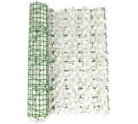 1X3M Artificial Floral Fence Screen,faux Ivy Fence Privacy Screen,fence Covering Privacy Flower Grass Wall Backdrop