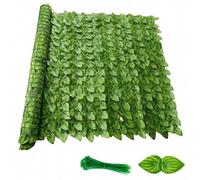 1x3m Artificial Hedge Fake Ivy Leaf Garden Fence Privacy Screening Roll Wall Panel (Light Watermelon)