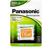 1x4 Panasonic batterie NiMH AAA 750 mAh Rechargeable Evolta