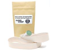 1X42 Inch Leather Honing Belt Super Strop Fits 1"X42" Belt Sanders (1X42 Leather Belt W/Green Compound)