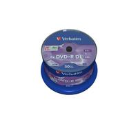 1x50 Verbatim DVD+R Double Layer 8x Speed, 8,5GB matt silver