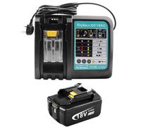 (1xBattery & 1xCharger) Makita 18V Power Source Kit with 6.0 Ah BL1850B Battery + DC18RC Charger DC18RC BL1850B