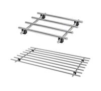 ( 1xSmall Pot stand,18x18cm+1xLarge Pot Stand50x28cm) Ikea Stainless Steel Cooking Rack Trivet Pot Pan Stand Hot DishesTable Protector