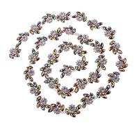 1yard Crystal AB Beaded Rhinestone Chain Ribbon Trim Sewing Craft Purple red