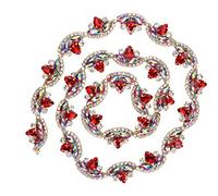 1yd AB Resin Crystal Applique Rhinestone Bridal Trim Fashion Chain Crystal Trim Decorative Sewing Craft Artificial Diamond for Wedding DIY Decoration(2) Other Sewing Embroidery Supplies