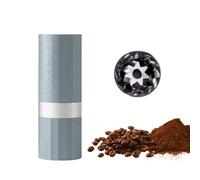 1Zpresso Q Air Manual Coffee Grinder Heptagonal Assembly Stainless Steel Conical Burr, Plastic casing, Lightweight, Travel Sized Fits in The Plunger of AeroPress, Numerical Adjustable Setting Gray