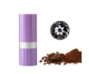 1Zpresso Q Air Manual Coffee Grinder Heptagonal Assembly Stainless Steel Conical Burr, Plastic casing, Lightweight, Travel Sized Fits in the Plunger of AeroPress, Numerical Adjustable Setting Purple