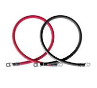 2/0 AWG 2/0 Gauge Red + Black Pure Copper Battery Inverter Cables Solar, RV, Car, Boat 3 ft 3/8" + 5/16" Cable Lugs