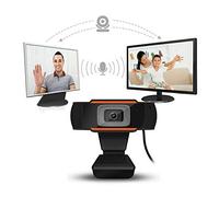 2.0 HD Digital Webcam USB 2.0 Plug & Play for Laptop, Computer, PC, Desktop with Rotating Clip, for Video Calls, Live Streaming, Video Call, Conference, Online Teaching, Game (Black)